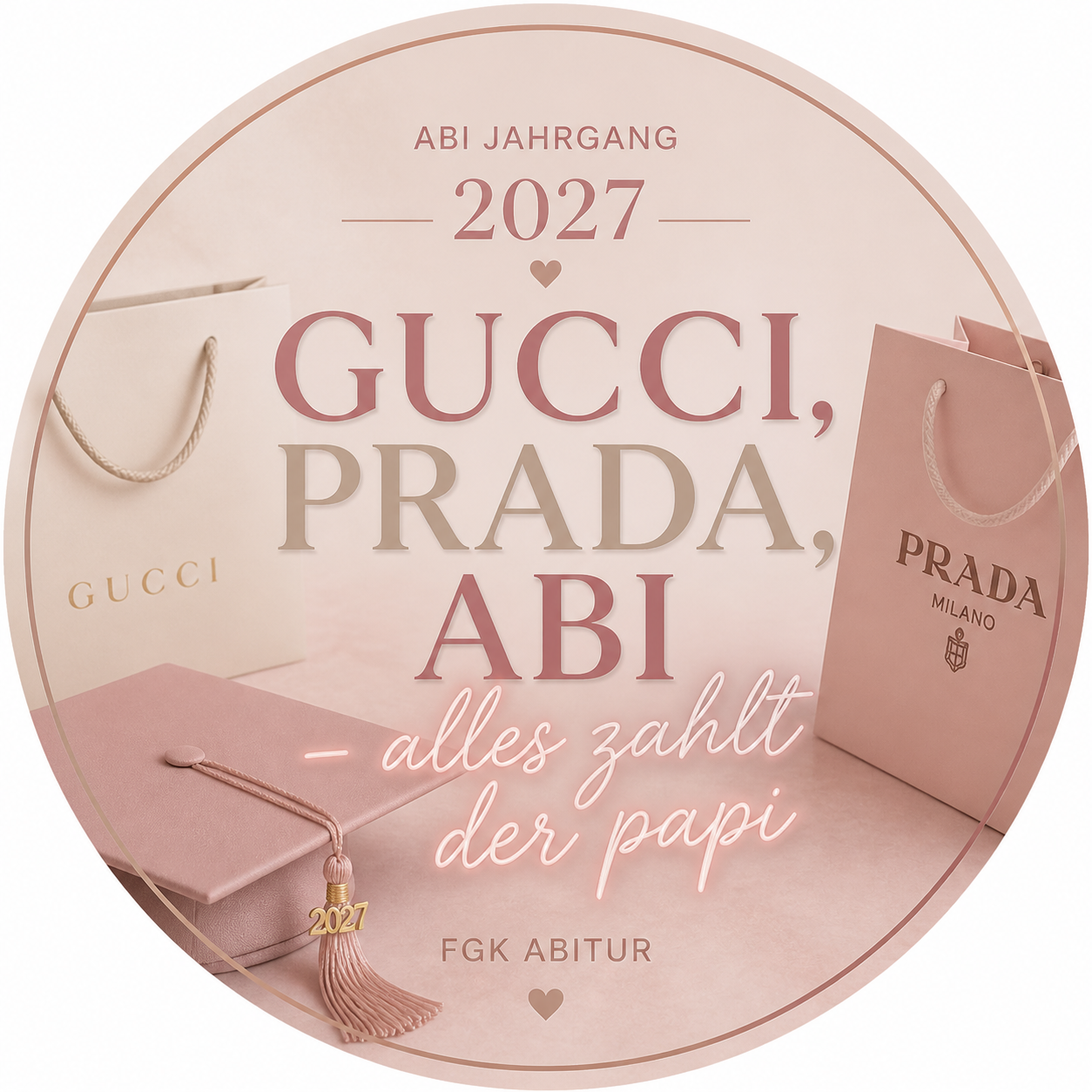 gpt-image-2 render: Rosa-Beige Minimalist Instagram Profile Badge With Bold Motto
