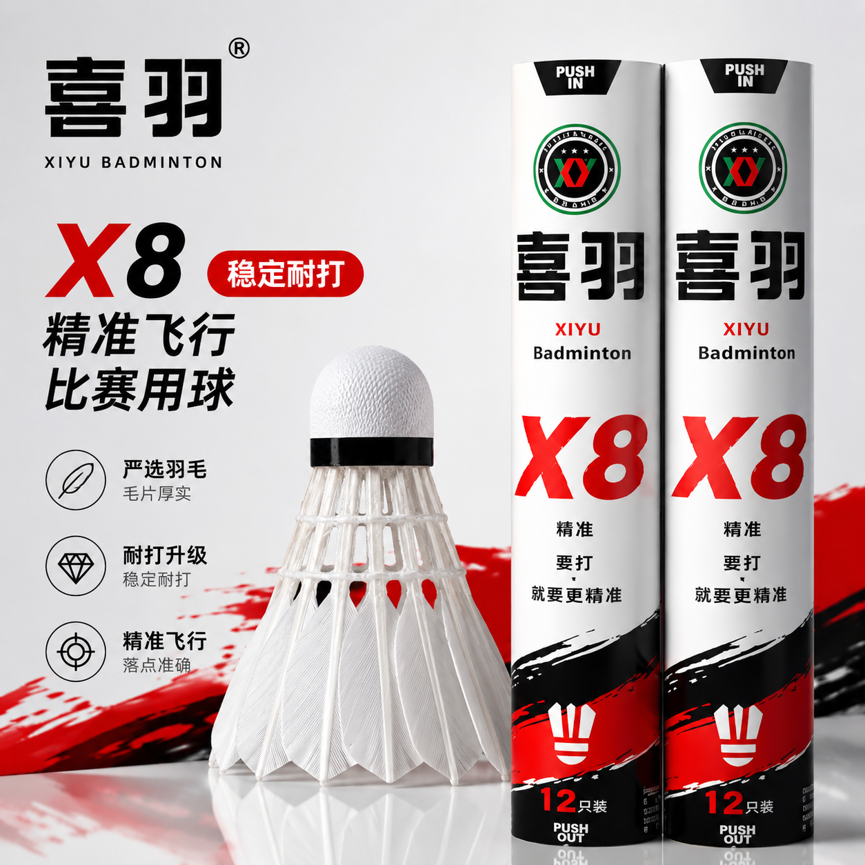 做高端电商主图，pdd用，品牌为喜羽，