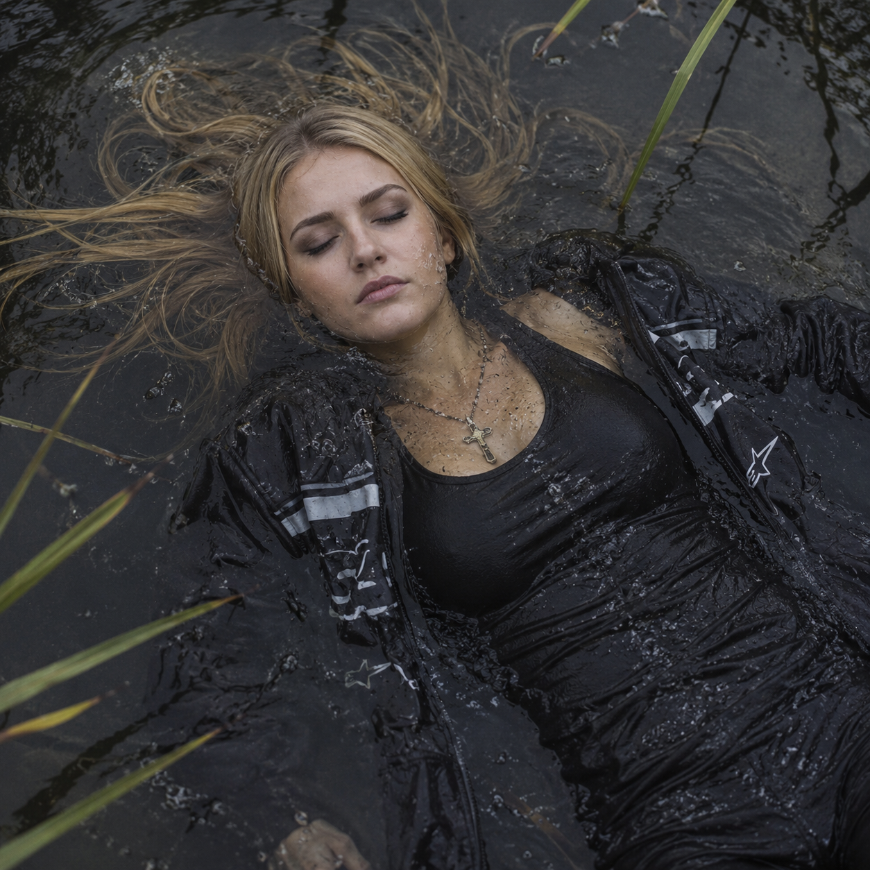gpt-image-2 render: Haunting Macabre Portrait Of A Drowned Young Woman