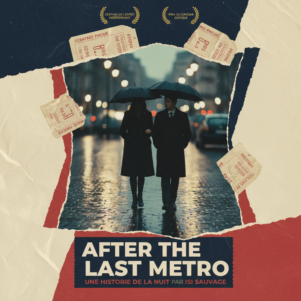 AI movie poster generator concept based on awesome-gpt-image-2 Case 345. Create a 2:3 French New Wave inspired torn-p...