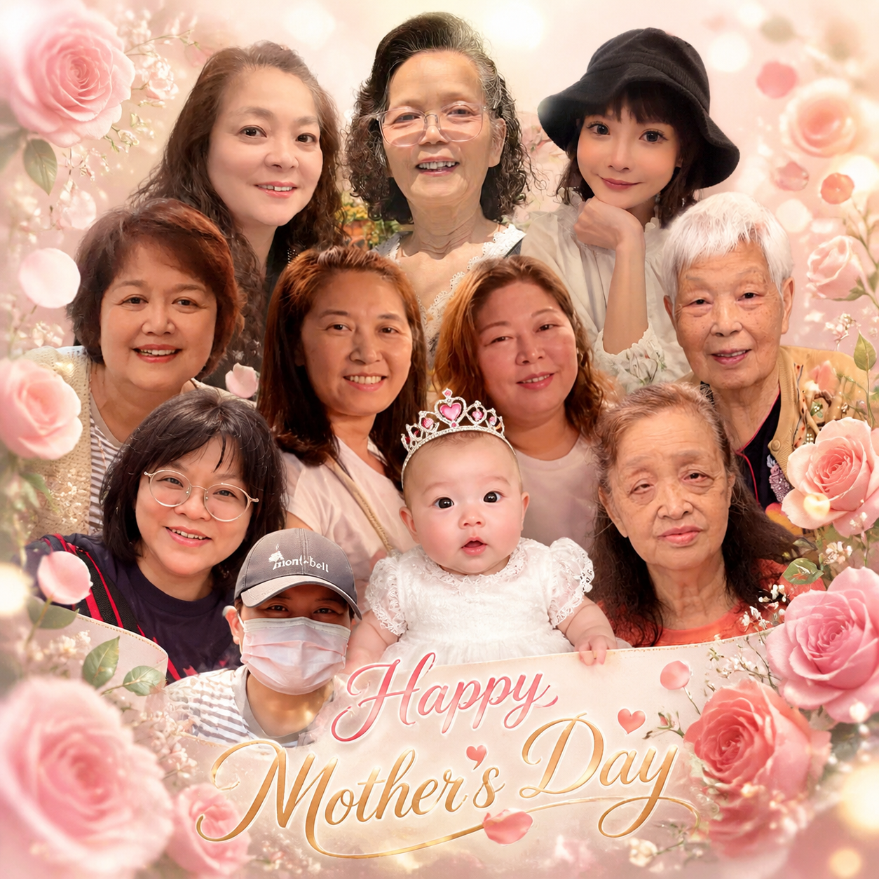 gpt-image-2 render: Warm Mother’s Day Scene With Moms Surrounding Baby
