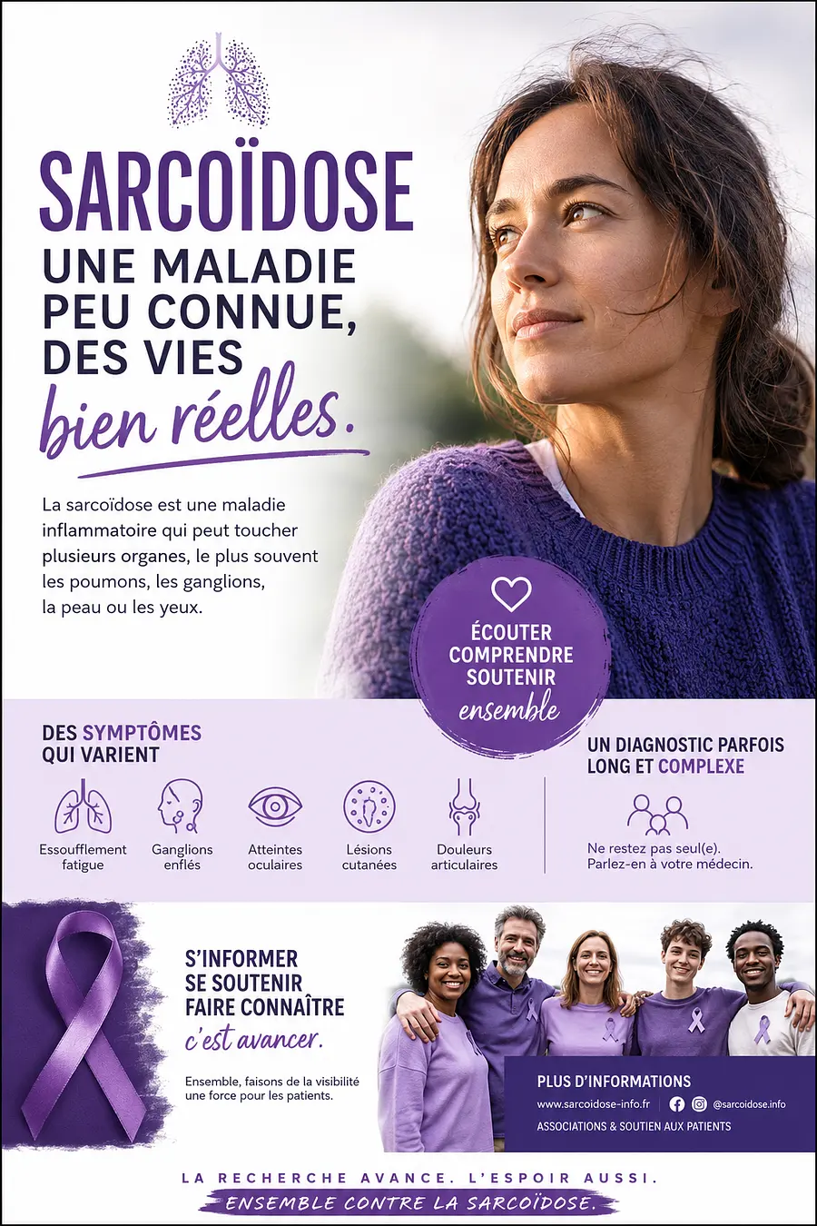 une campagne publicitaire sur la sarcoïdose.