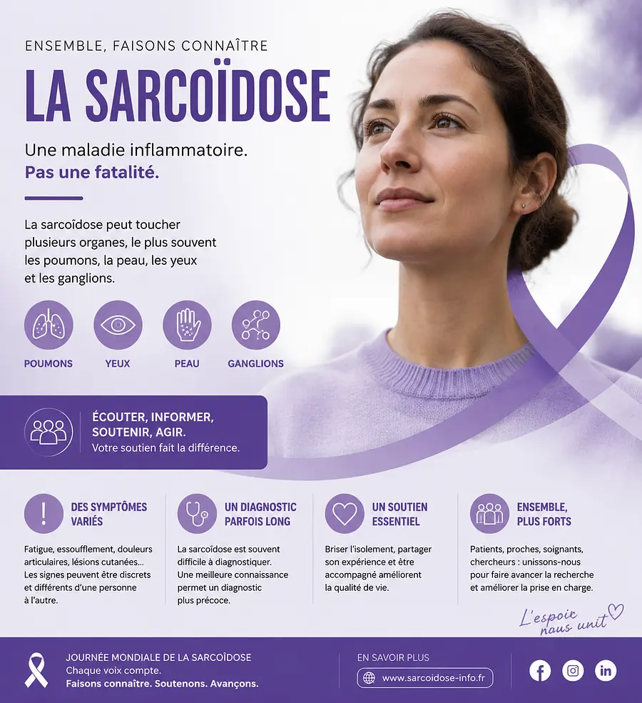 une campagne publicitaire sur la sarcoïdose.