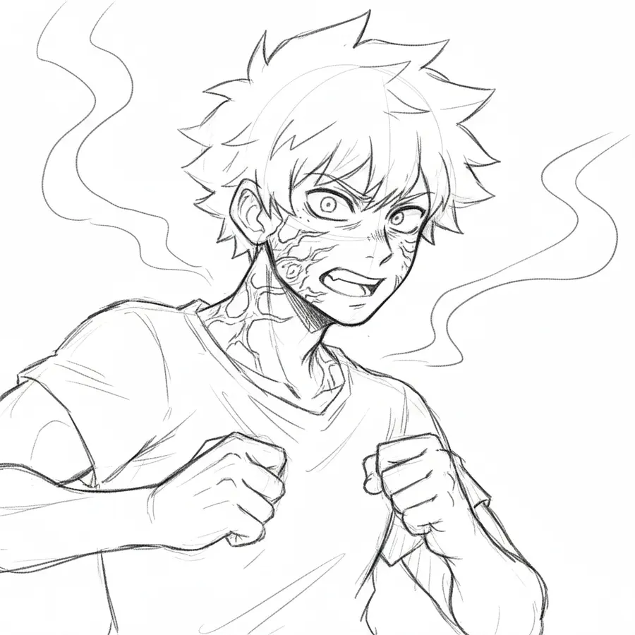 fix the proportions, anatomy, and angle. keep my artstyle