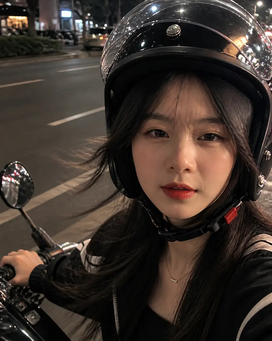改成騎摩托車的少女