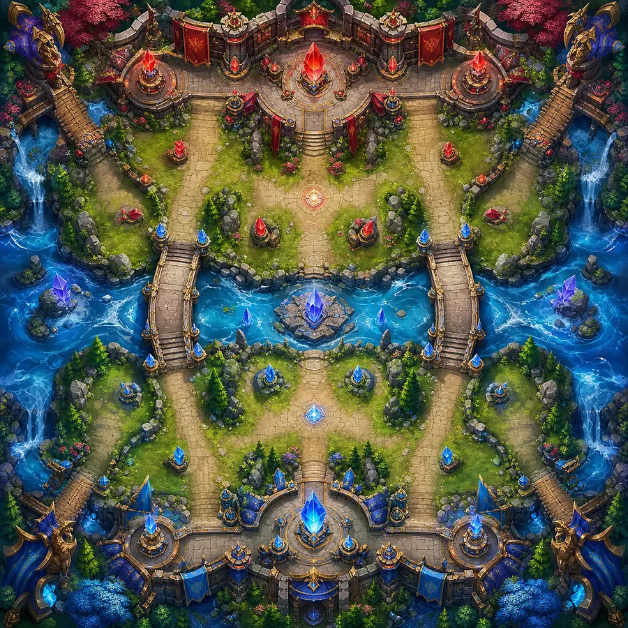 Création d'une image plateau de jeux style fantastique et inspirer fortement ...