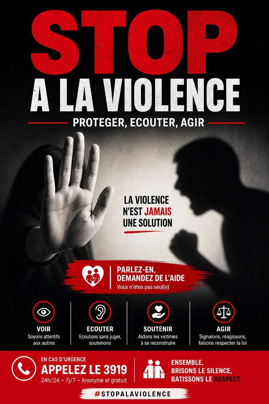 affiche prévention  violance