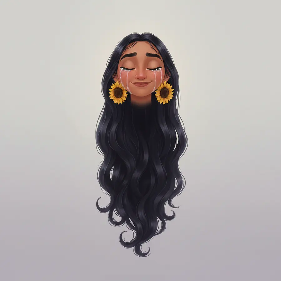 Can you create a graphic design piece featuring the girl from the image above...