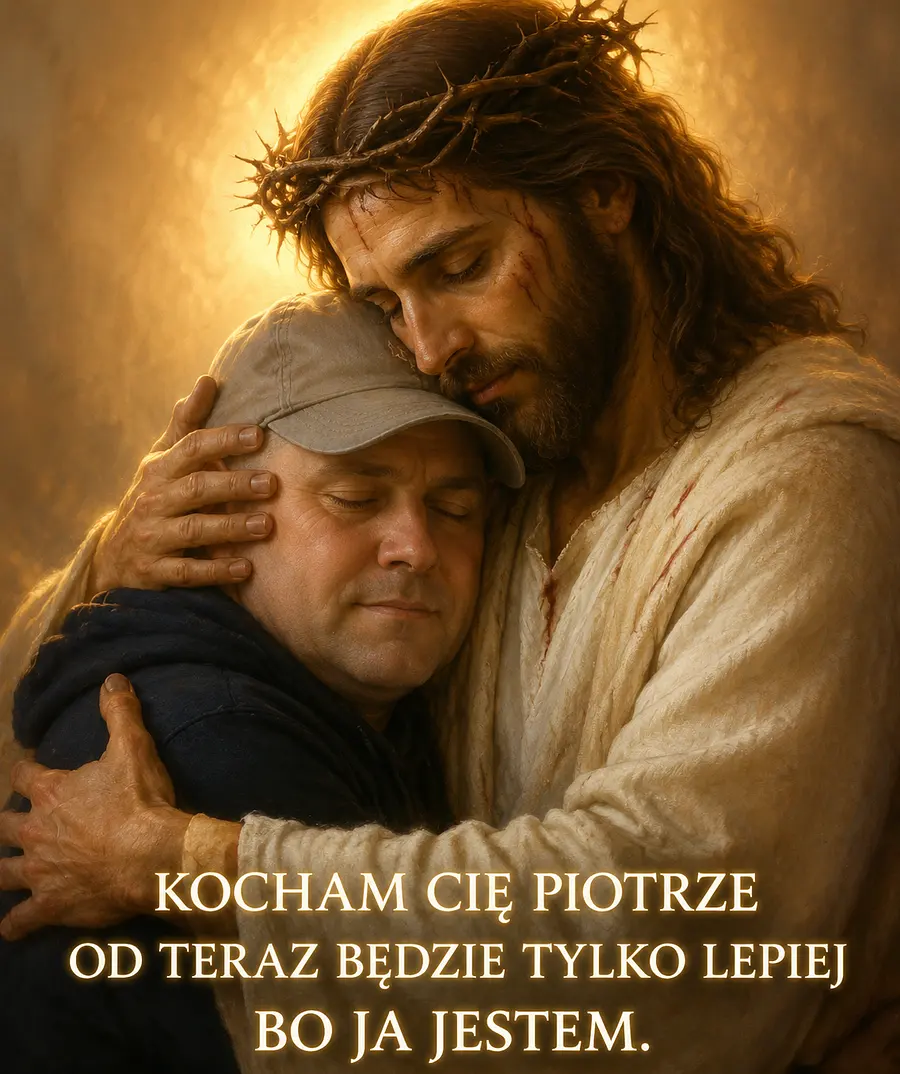 Jesus Embracing Peter, Crown Of Thorns, Devotional Text