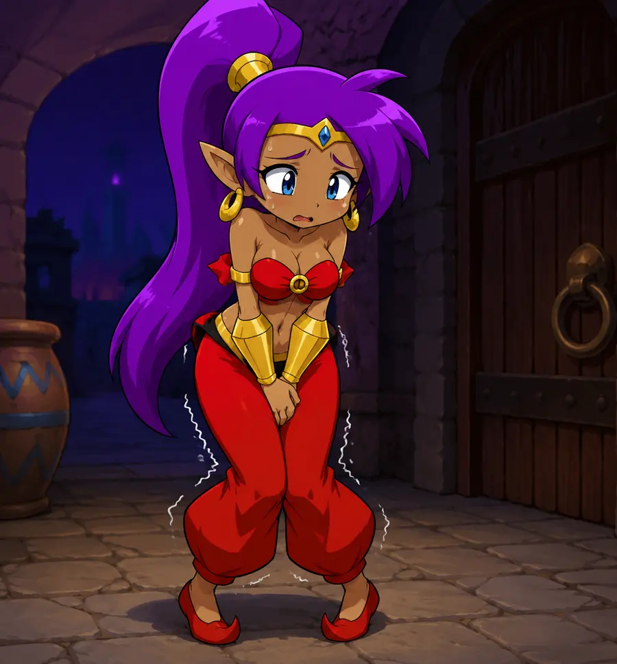 Shantae with shaking knees
