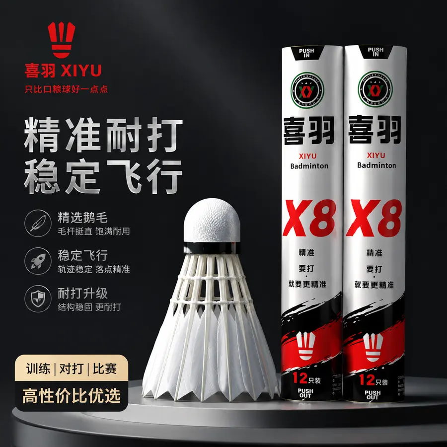 做高端电商主图，pdd用，品牌为喜羽，只比口粮球好一点点