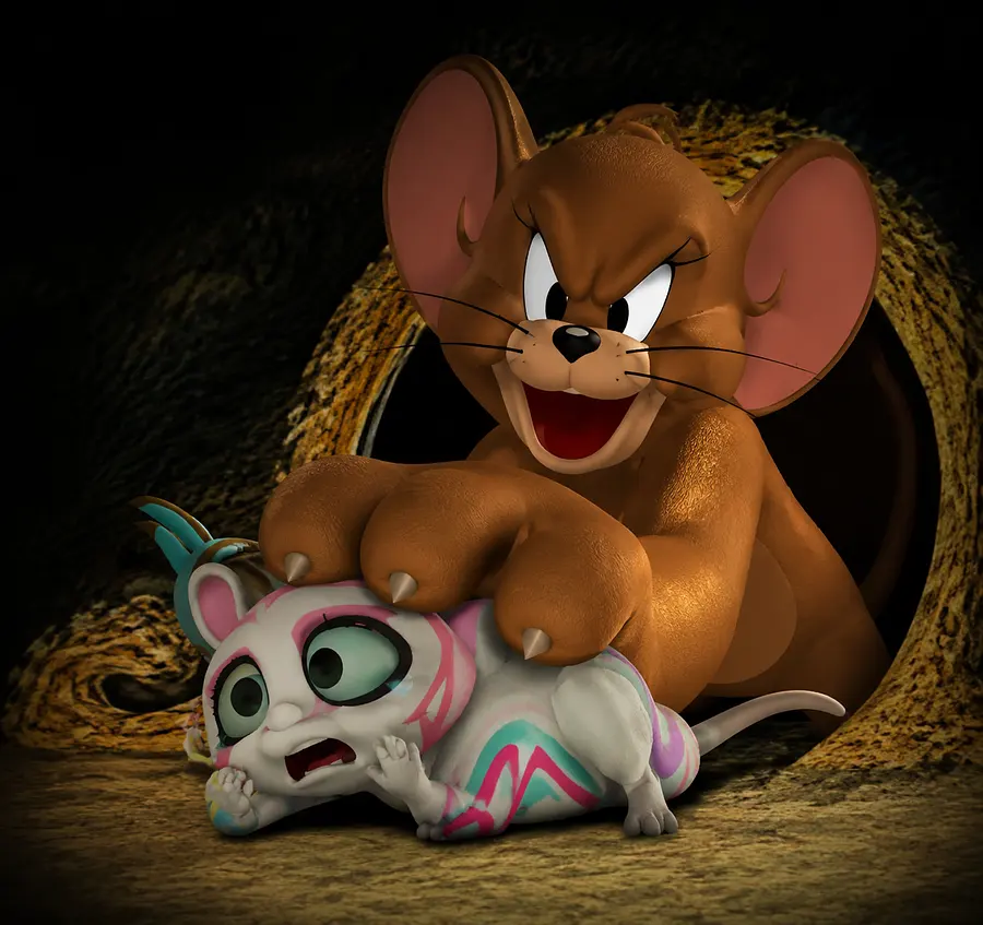 And crawls into its hole. Jerry The mouse does the MGM lion roar, making Dar ...