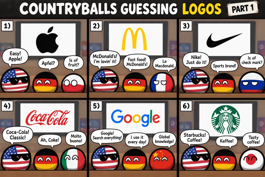 Countryballs guessing logos part1