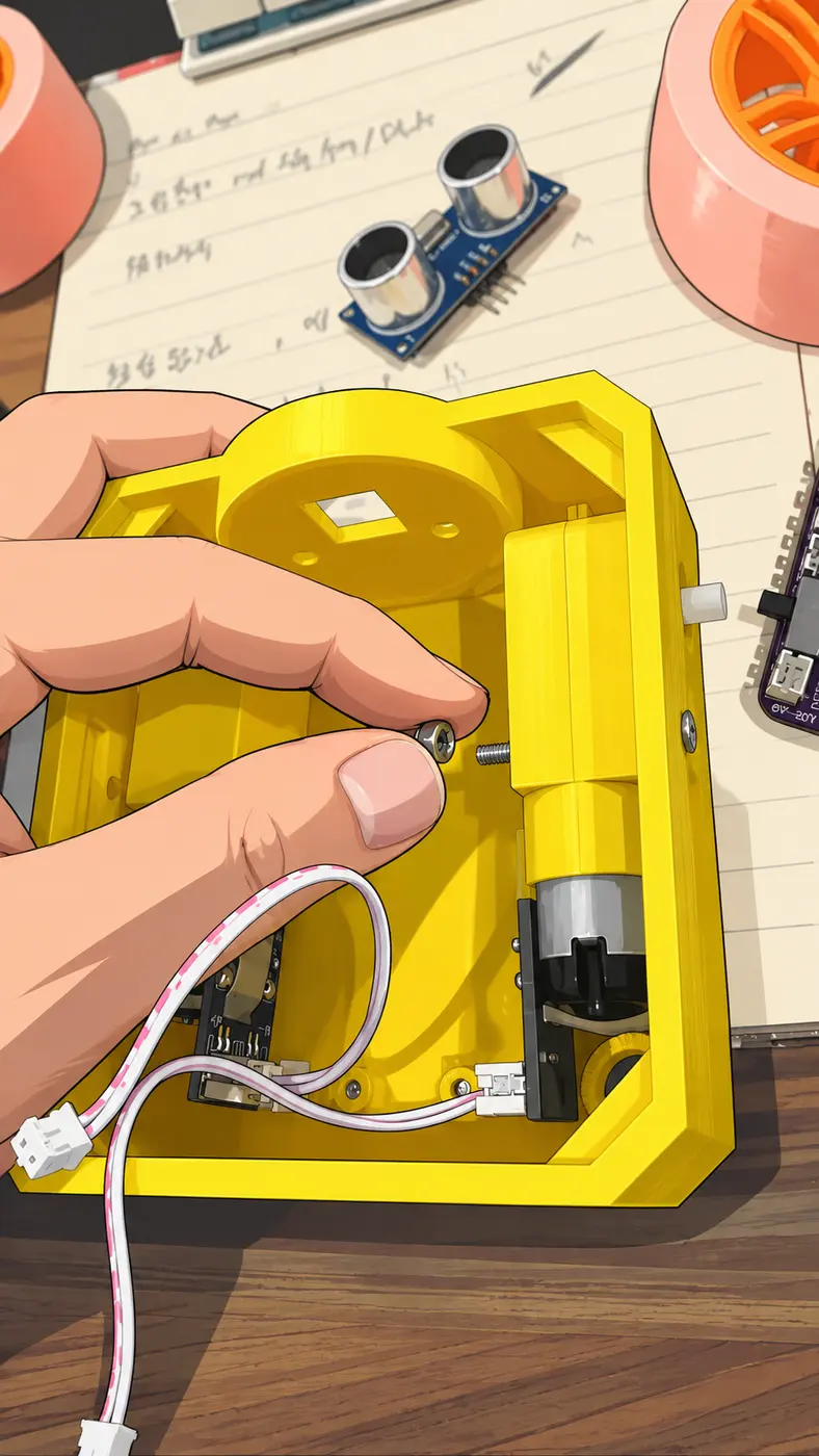 动漫画处理下这张图，主要就要看盒子跟手，跟螺丝，