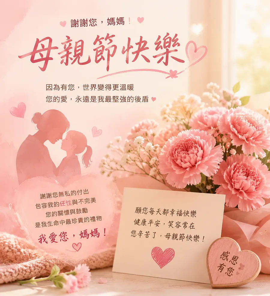 母親節溫馨感恩的祝福