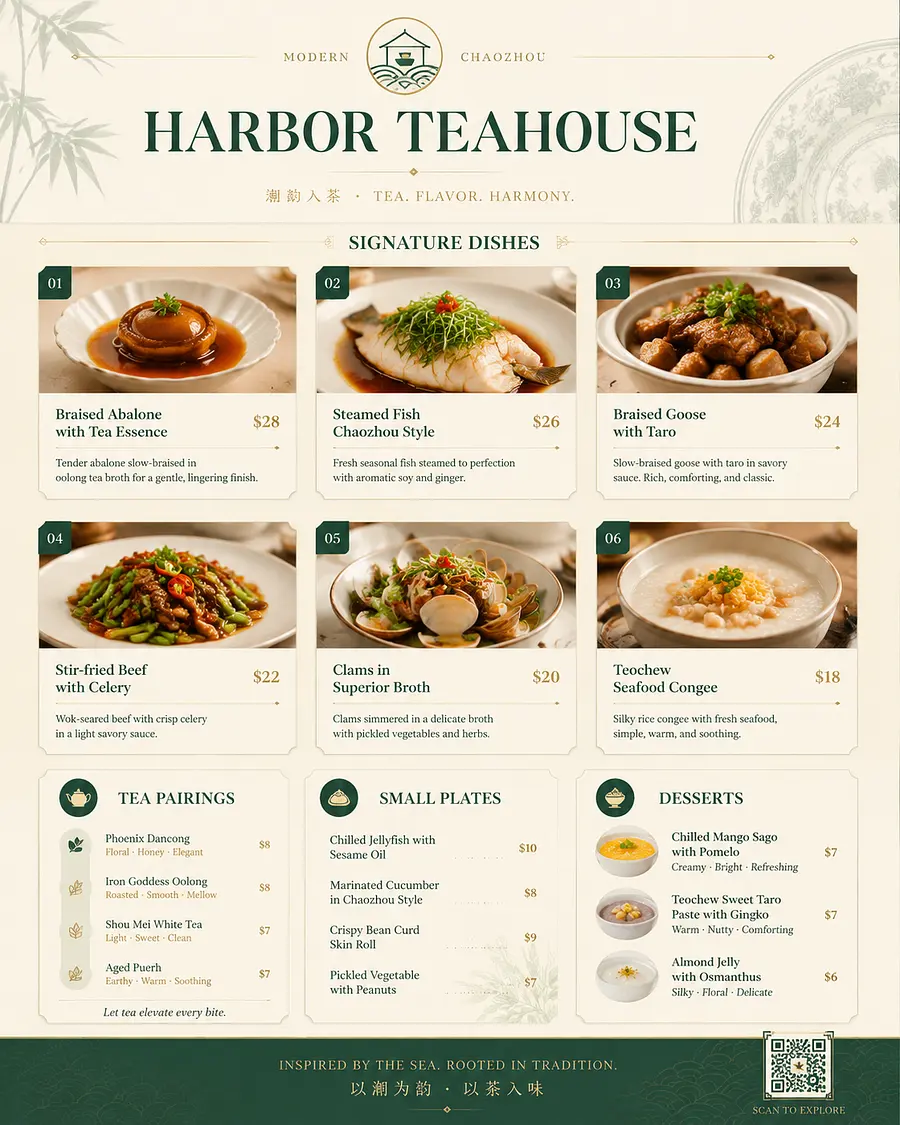 gpt-image-2 render: AI menu design generator based on awesome-gpt-image-2 Case 294. Create a premium restaurant menu ...