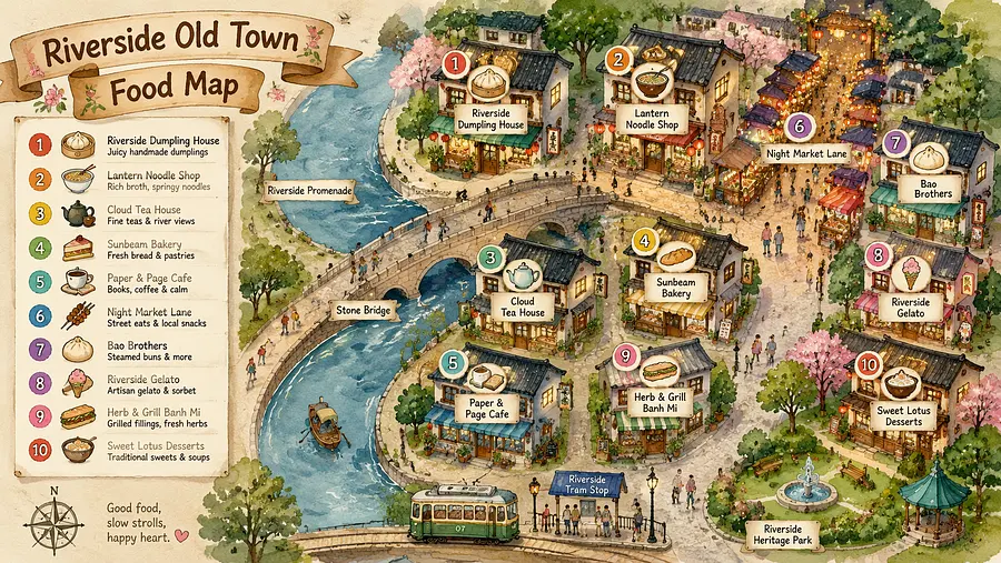 gpt-image-2 render: AI city map generator illustration based on awesome-gpt-image-2 Case 331. Create a hand-painted w...