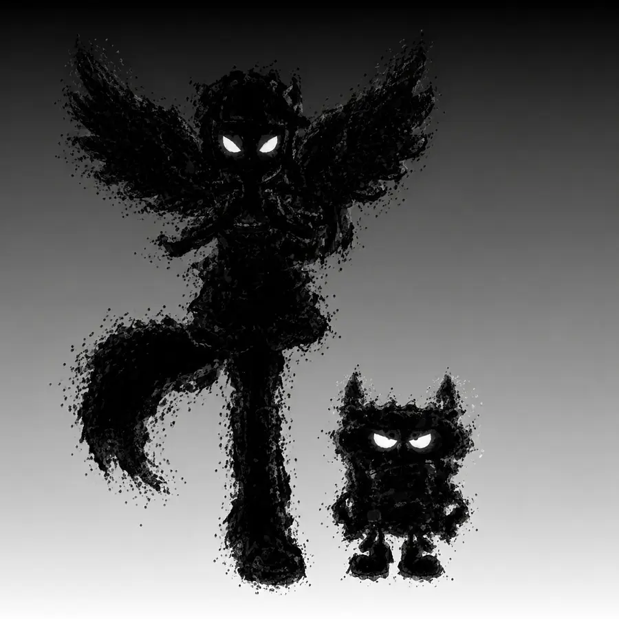 Keep the image, make Twilight and The Quickster as Master shadow form, Master...