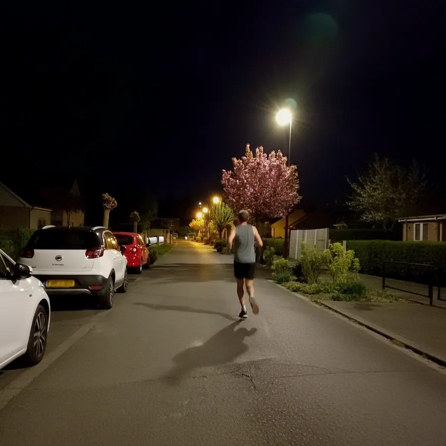 Une video d’une personne qui cour dans la rue