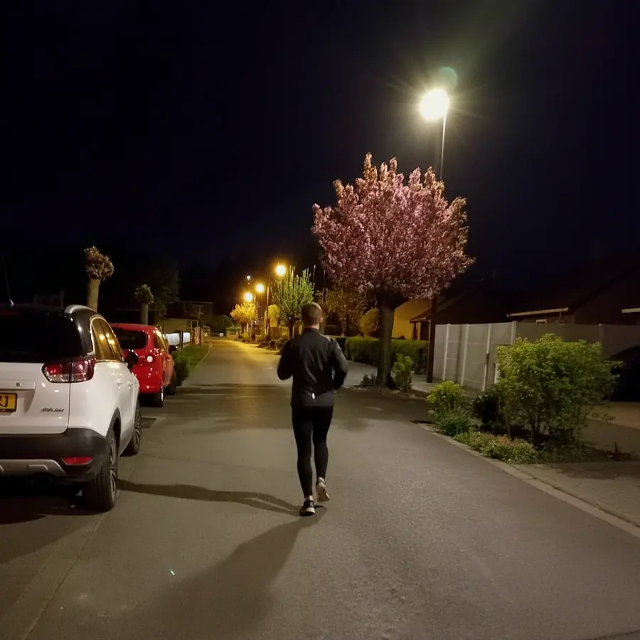 Une video d’une personne qui cour dans la rue