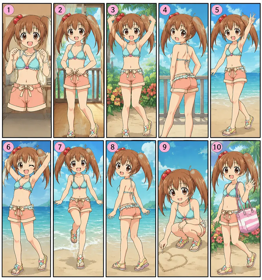 Comic of Airi Kirara beach uniform and wearing beach sandals full parts 1-10