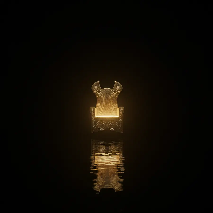 Infinite darkness in all directions. A single magnificent throne floats above...