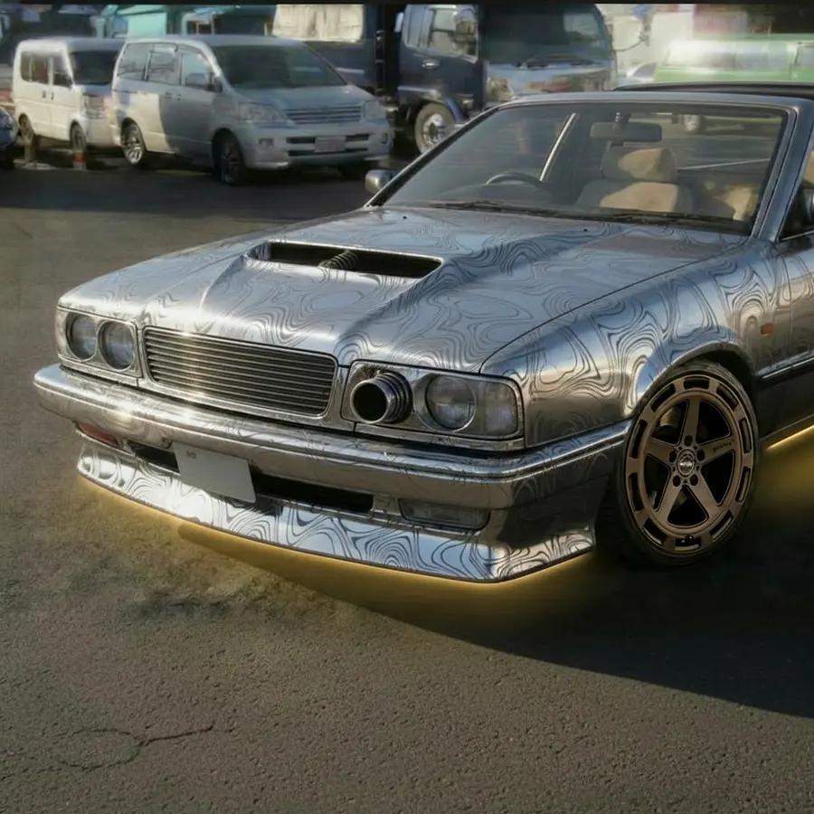 Paint the whole vehicle in chrome Damascus
