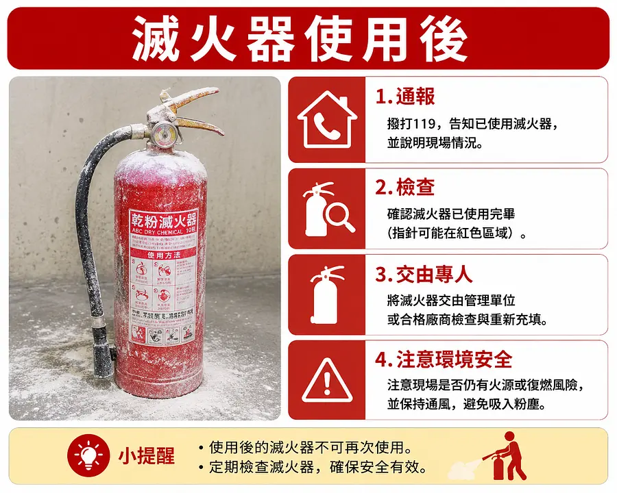滅火器使用後