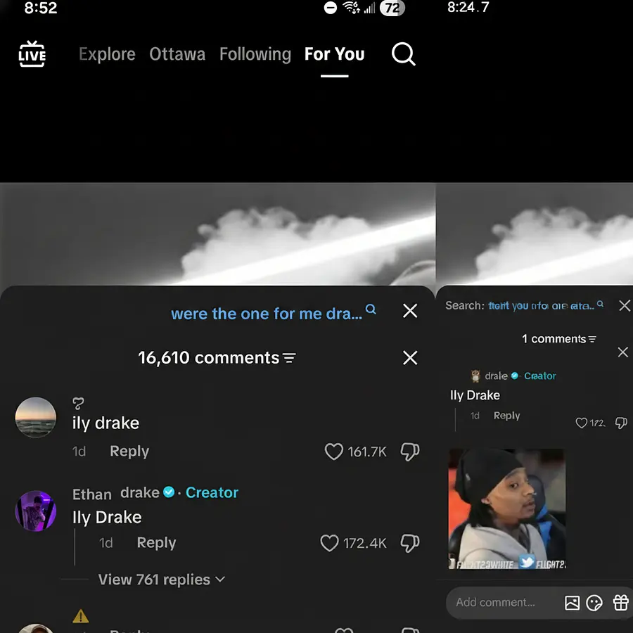 Swap the first comment with mine from the second reference image, so it looks...