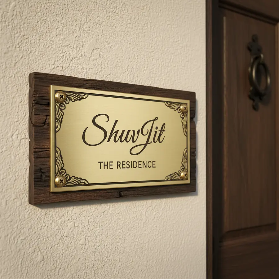 Hi create a name plate for my house with ShuvJit.
You can share share images...