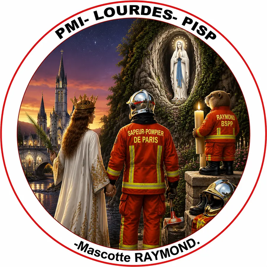 Un pompier de Paris en tenue de feu orange inscrit en jaune : SAPEUR-POMPIER ...